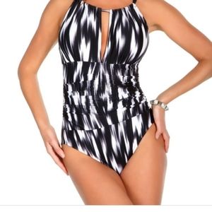 Magicsuit Kat Keyhole Ruched Slimming One Piece Swimsuit Size 12